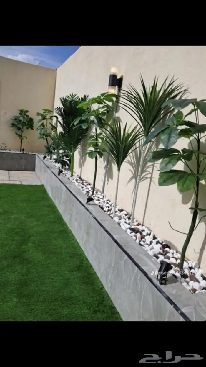 العشب الصناعى والتكسيات الخشبيه 5