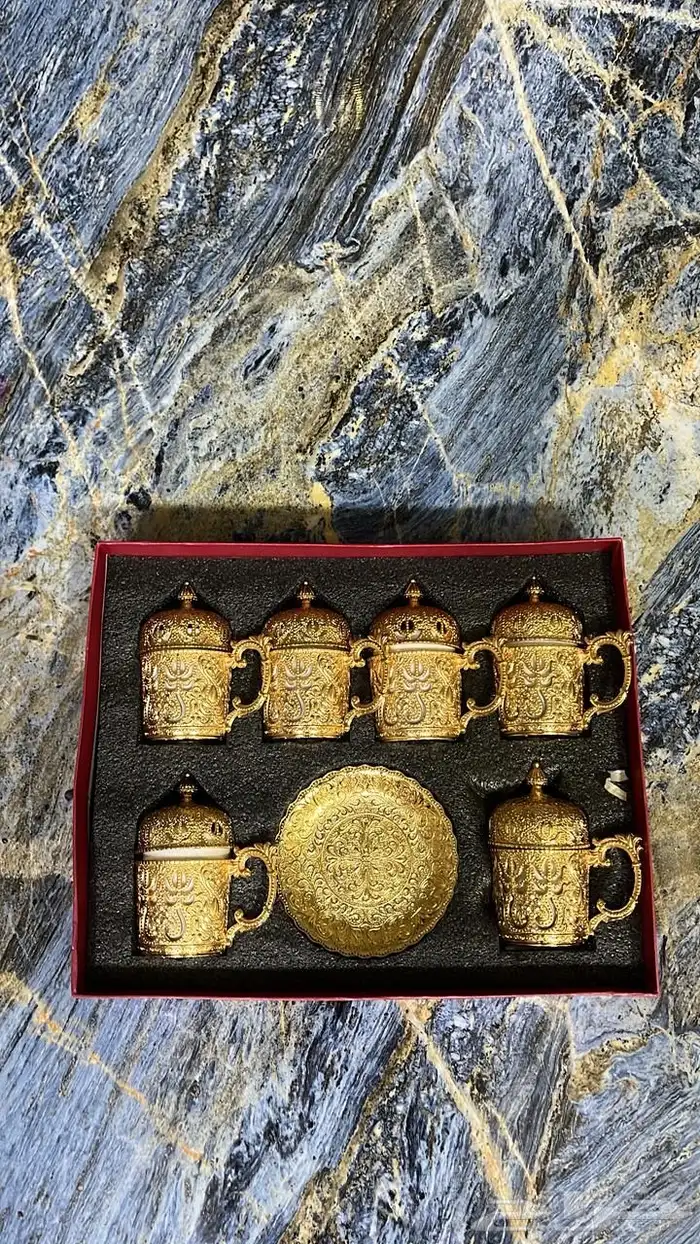 طقم فناجين قهوة تركيه غير مستخدمات 0