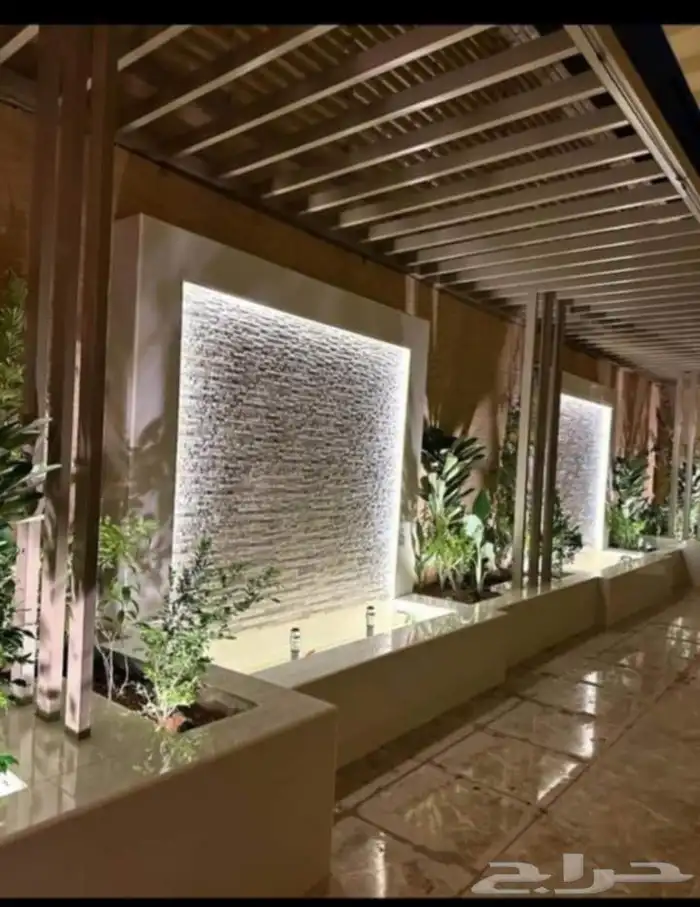 العشب الصناعى والتكسيات الخشبيه 6