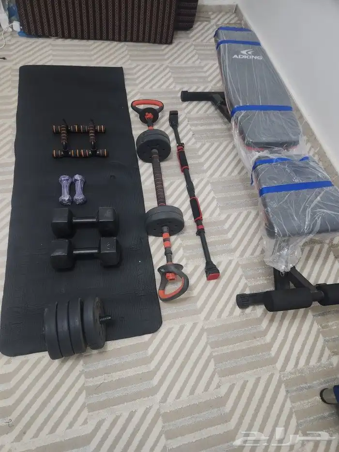 مقعد رفع الأثقال. ووزن 5 كيلو و 2كيلو 0