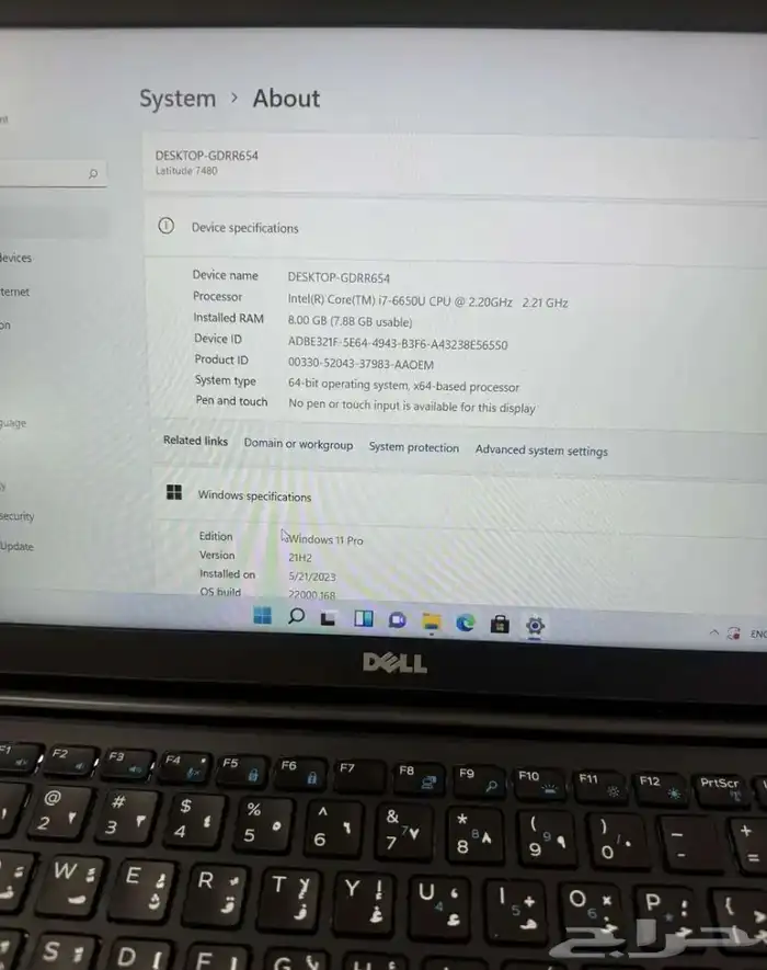 لابتوب DELL نظيف للبيع الحد 1500 ريال 3