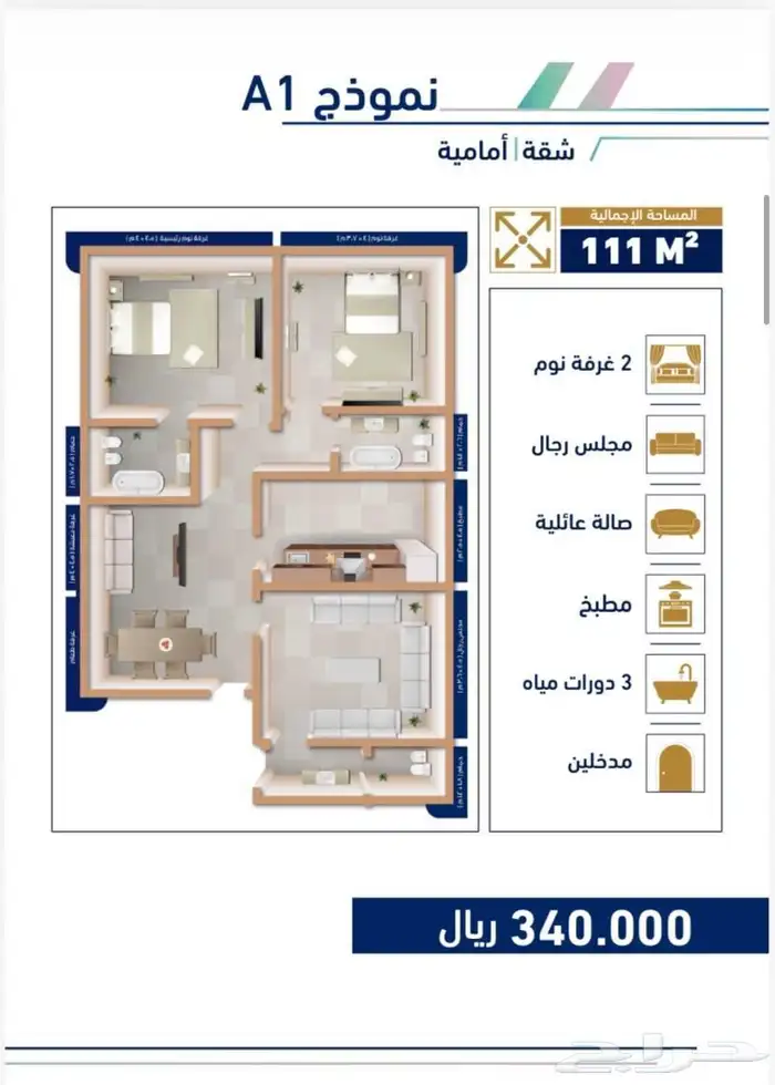 مشروع شقق للبيع بجدة حي التيسير 3