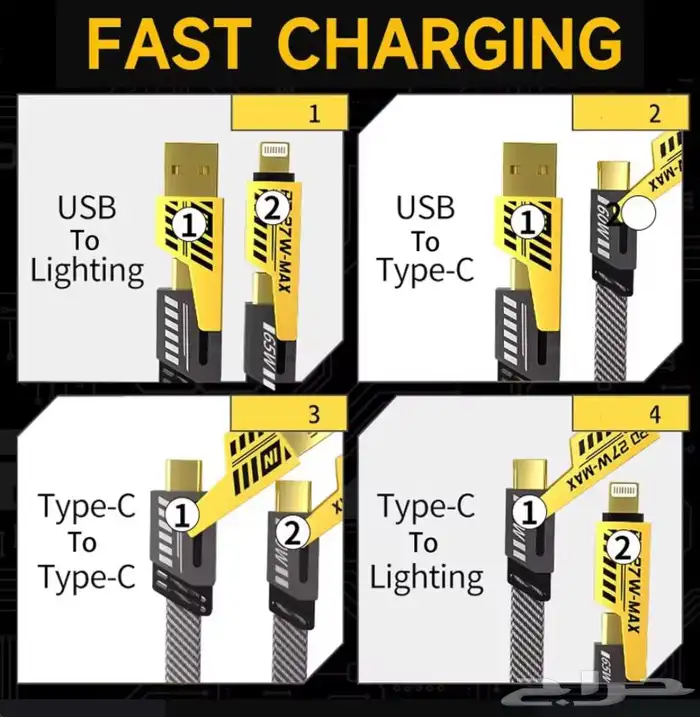 شاحن ايفون يشحن تايب سي وايفون ضمان سنه 6