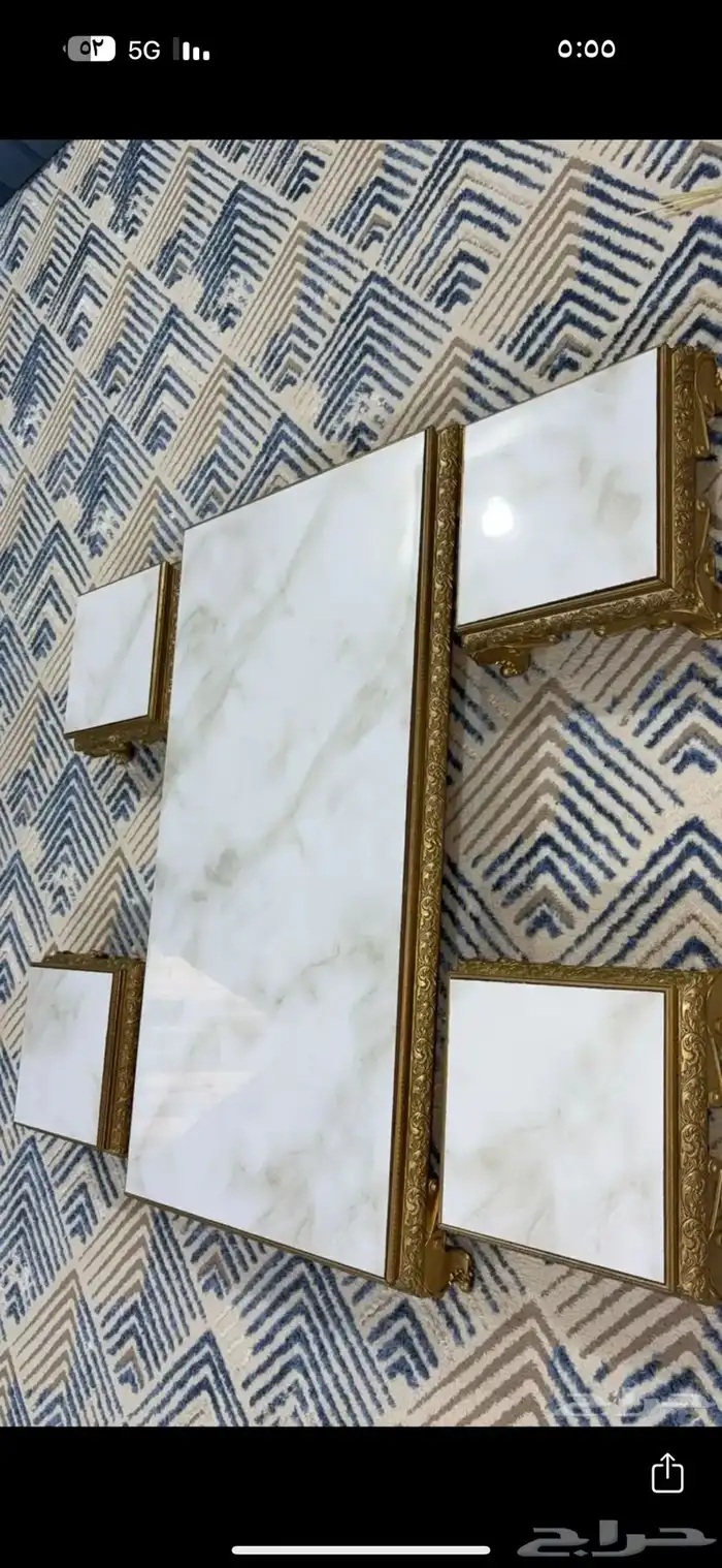 طاوله ارضيه مع اربع خدمه سراميك 1