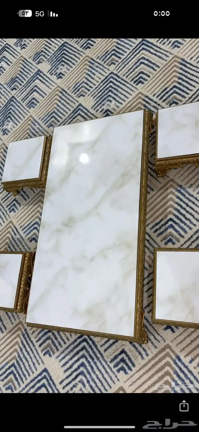 طاوله ارضيه مع اربع خدمه سراميك 0