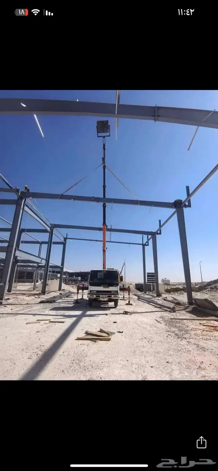 سطحه كرين ونش للبيع للايجار مع بوكت لرفع العمال 1