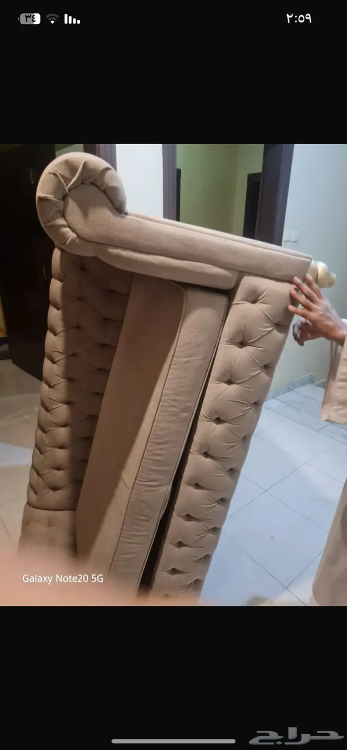 كنب قطعتين بحاله ممتازه 3