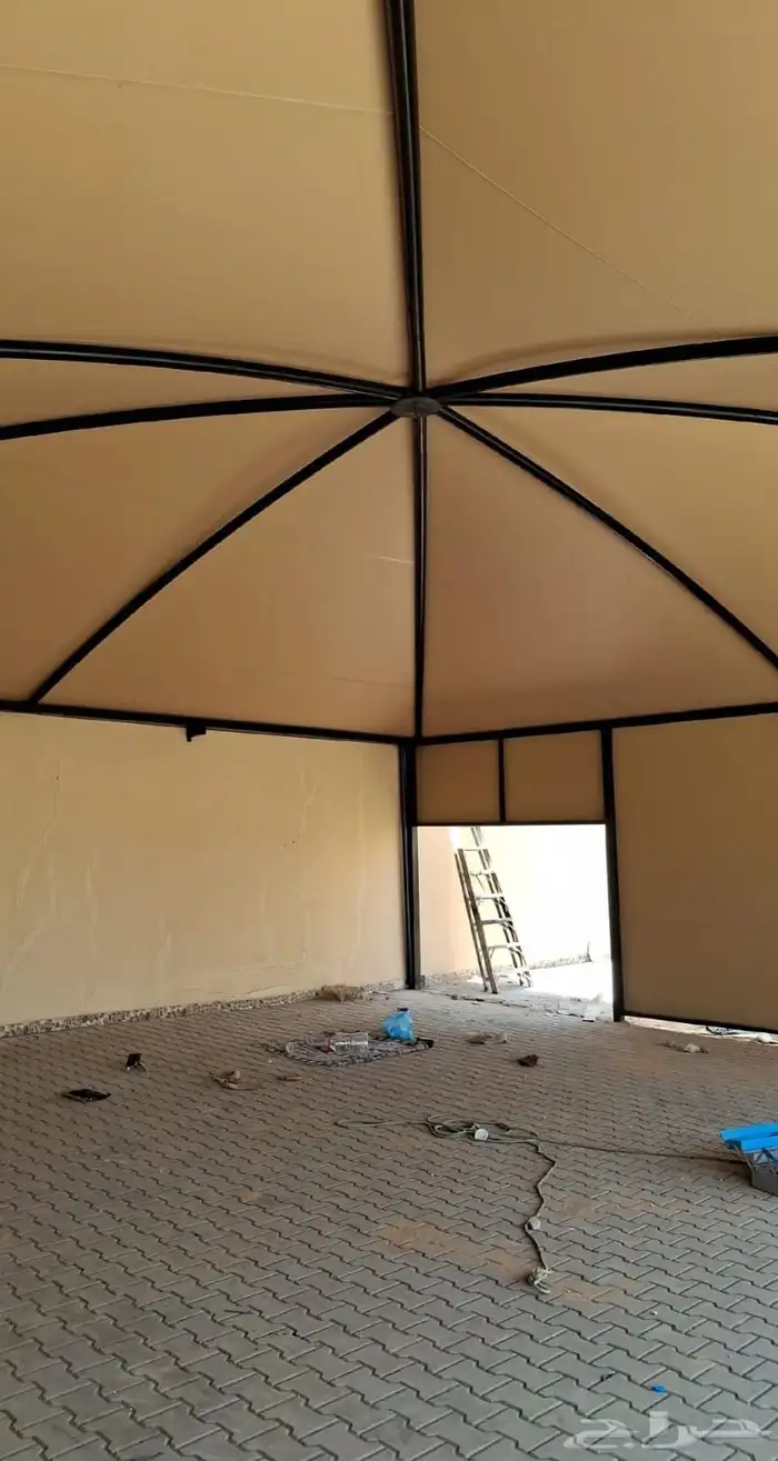 مظلات سواتر خيام تغيير قماش وفك ونقل وتغيير قماش كوري 2