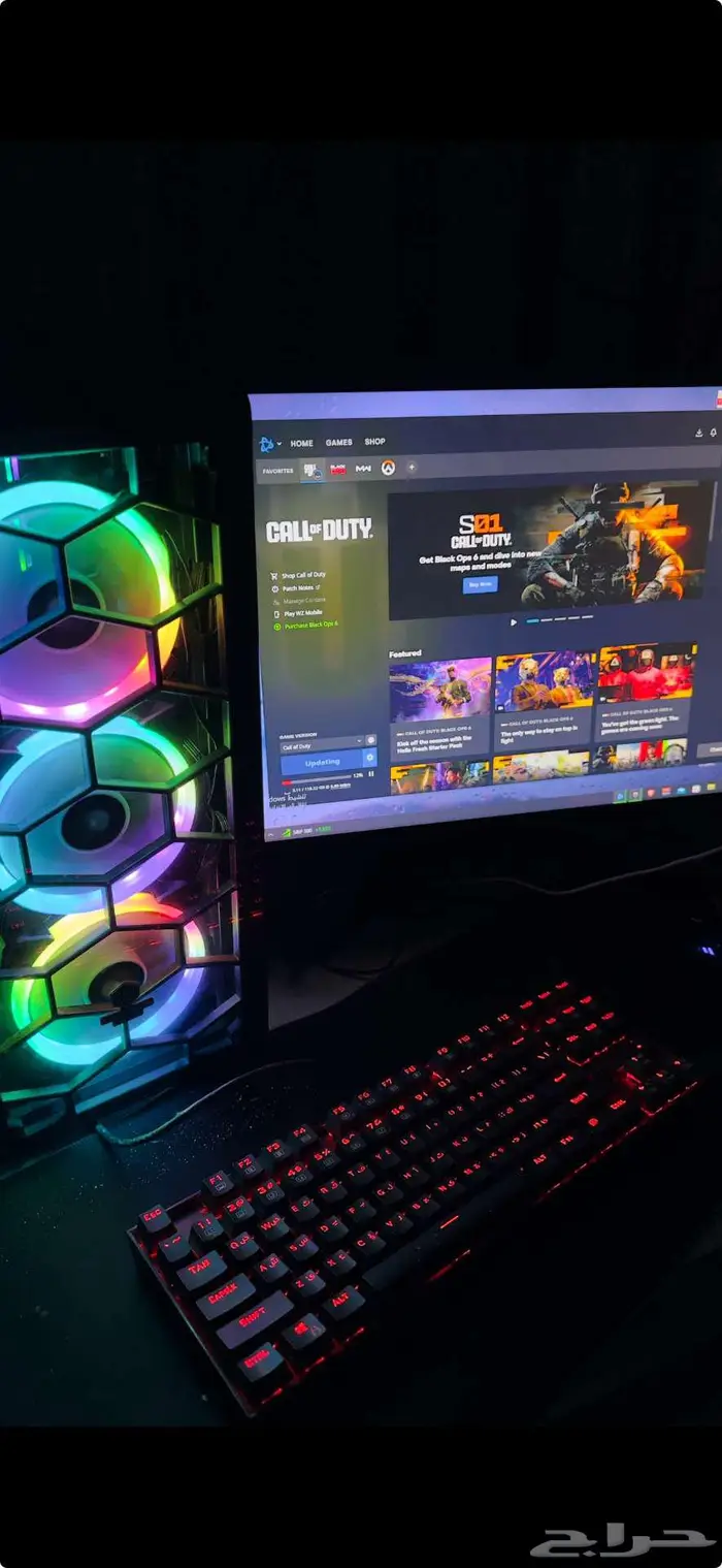 تجميعة PC قيمنق 2K قوية شاشة 144Hz (RX 6650 XT   32GB RAM) 0