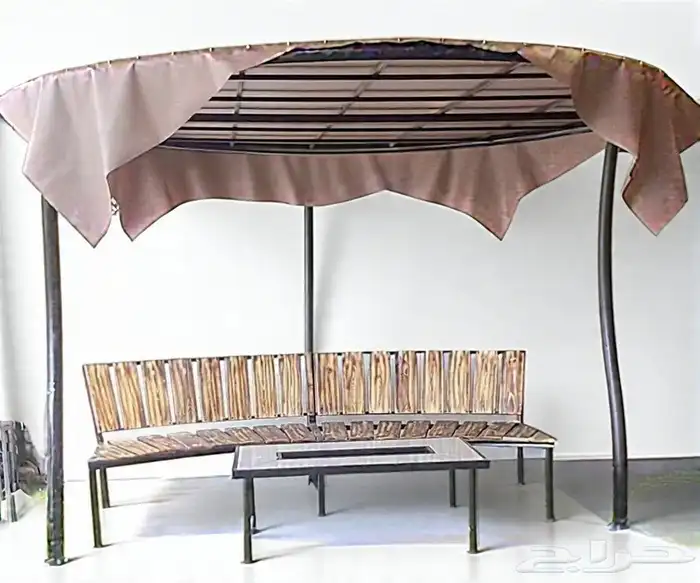 مظلة بشراع متحركة مع جلسة وجزه 0