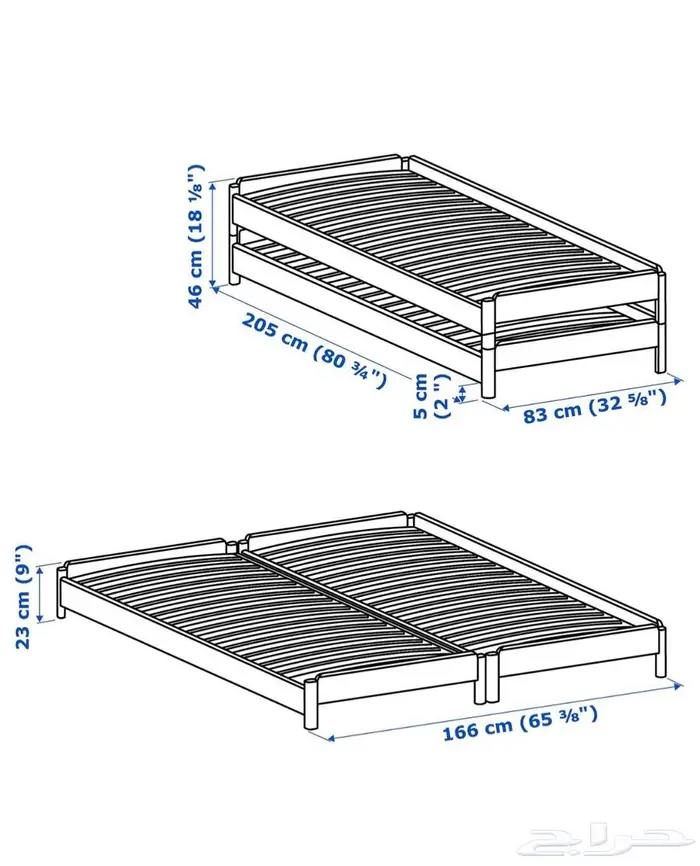 سرير خشب من ايكيا للبيع 2