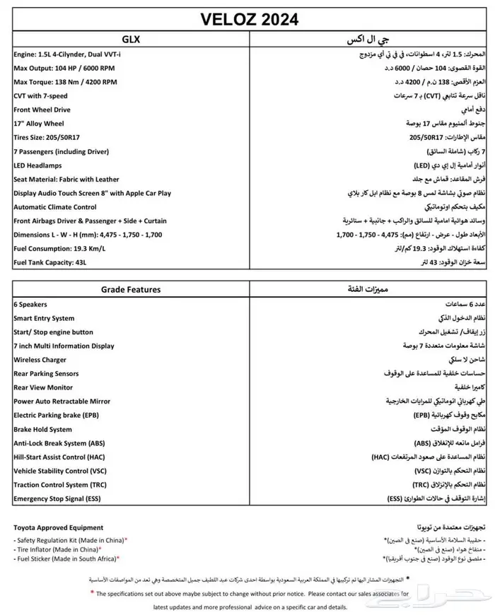 فيلوز جي ال اكس VELOZ GLX 2025 11