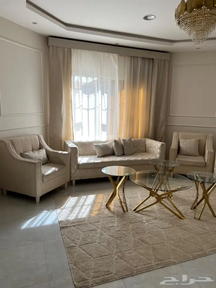 اثاث مجلس كامل مع طاولات وسجاد 3