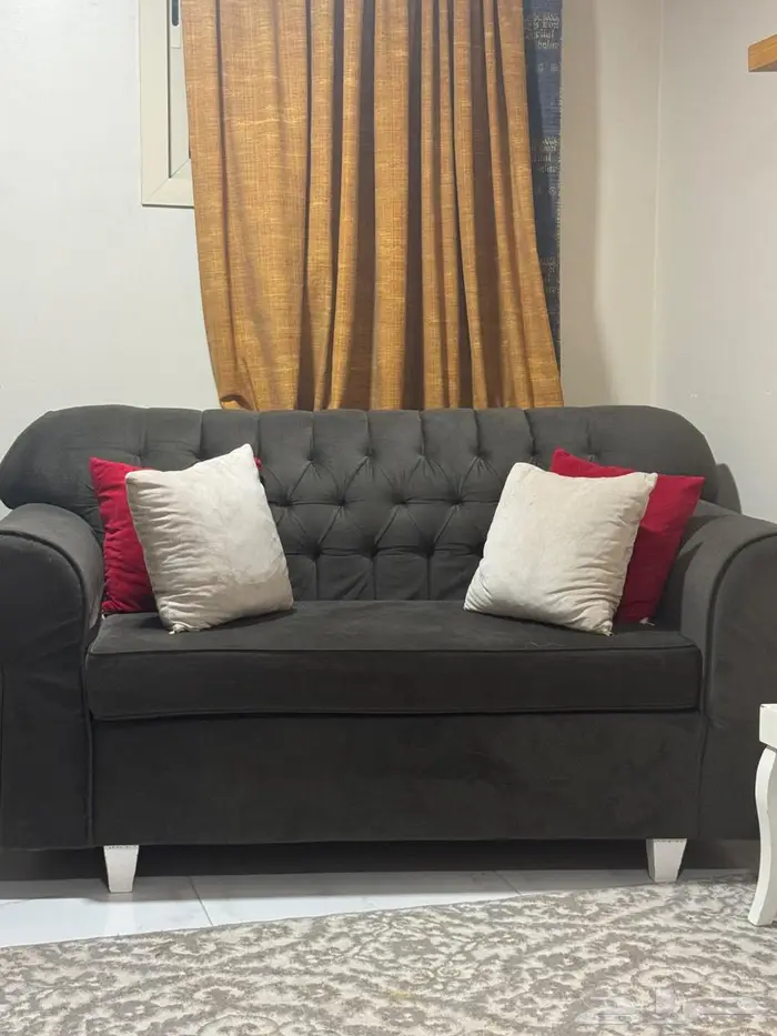 طقم كنب رمادي وطقم كنب بيج 1