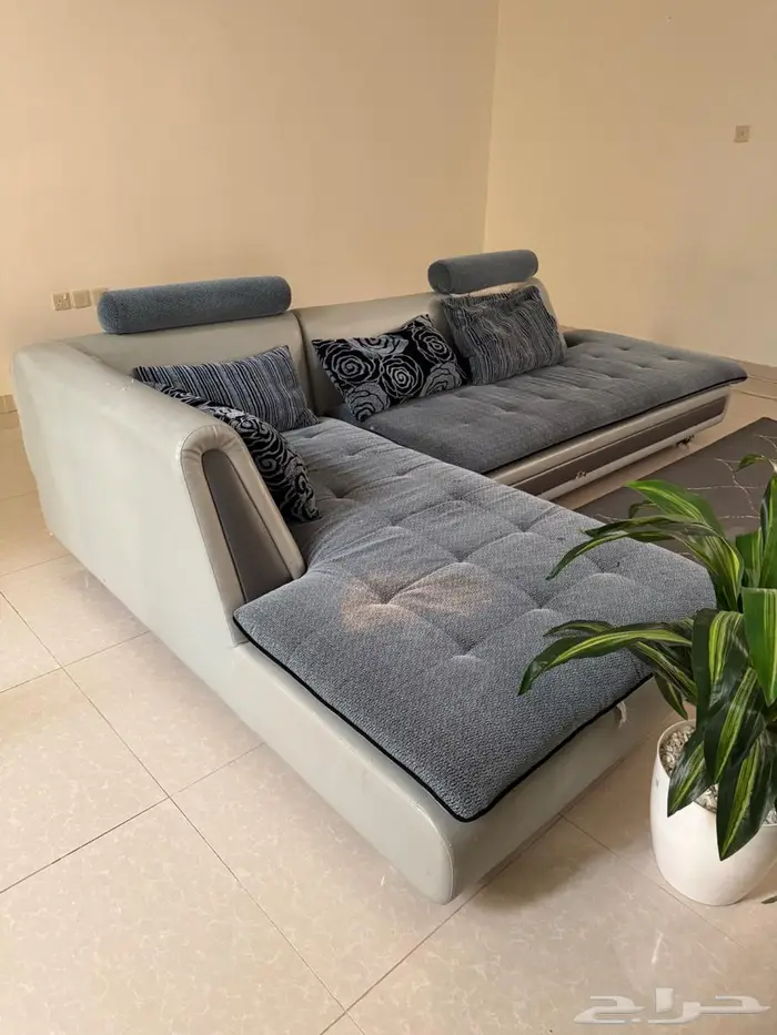 كنب للبيع رمادي انيق 8