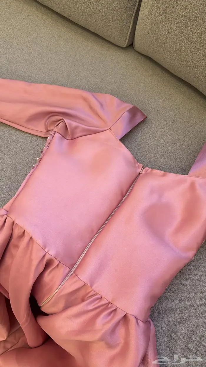 فستان وردي فخم   لبسة وحدة فقط   شبه جديد 1