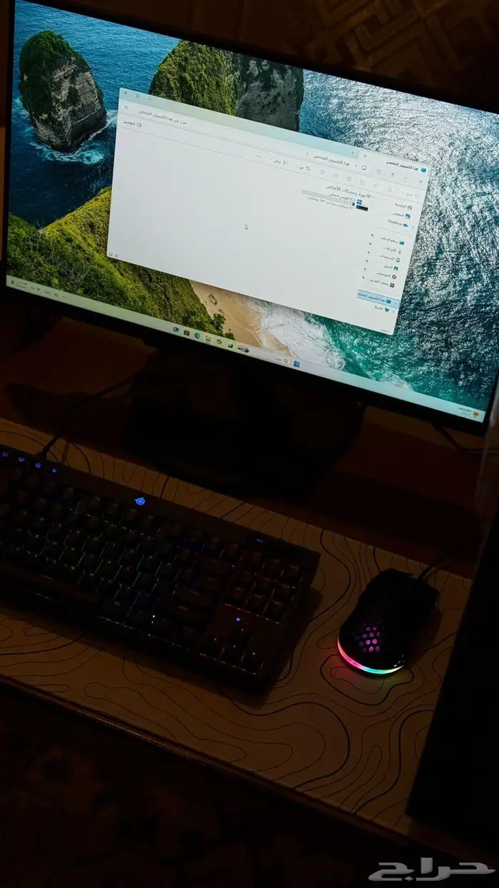 بيسي جيمينج قوي جدا بكامل ملحقاته وشاشة كرت 4060TI 4