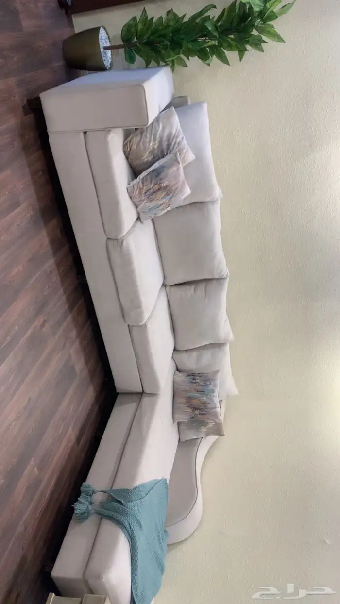 كنب فخامه جيده شبه جديد حرف L 0