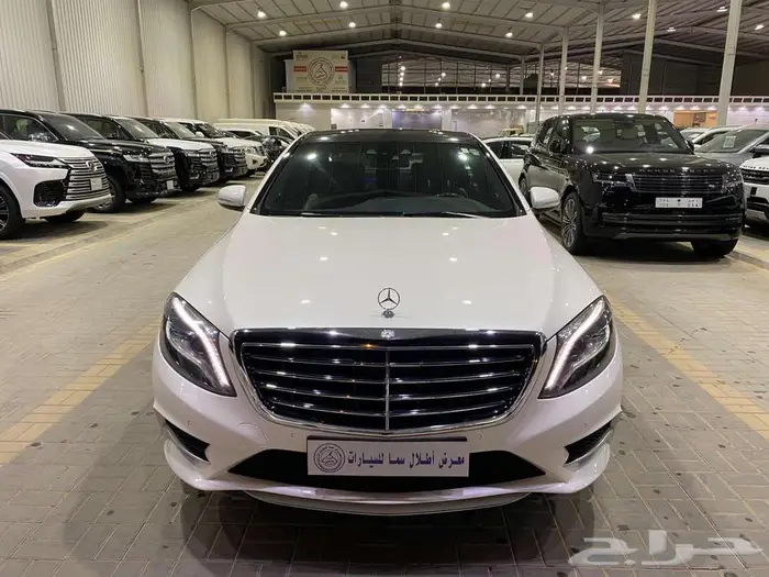 مرسيدس اس 400 2014 ابيض ماشيه 180الف كم 0