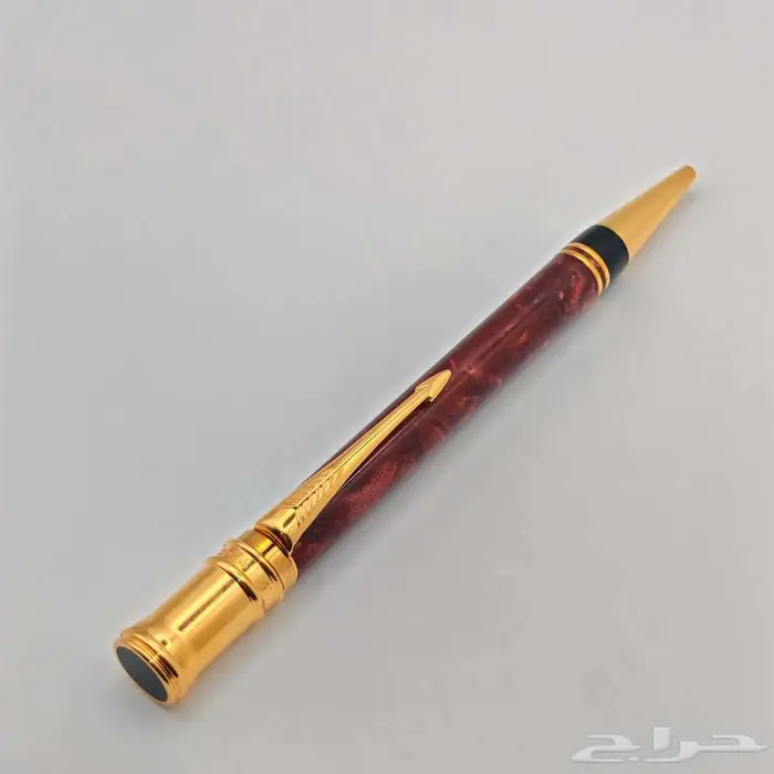 قلم باركر دوفولد Parker Duofold الأحمر المرخم 10