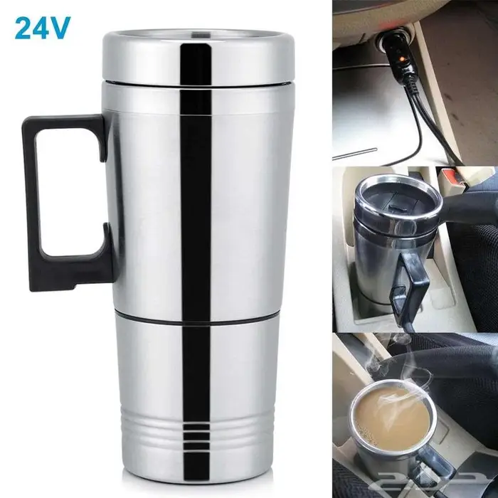 كوب تسخين السيارة الفولاذي المقاوم للصدأ 0