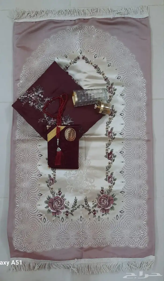 اطقم صلاة شرشف دبل كلوش ومطرز ومكسر 13