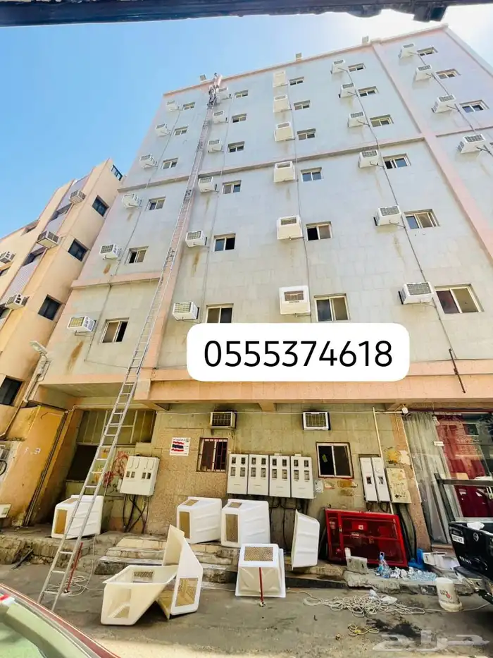 تركيب اغطية المكيفات غطاءمكيف غطاءشفات شبك طارد الطيور فيبر 2