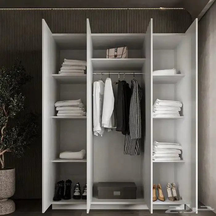 دولاب و خزانة بمرايا لون أبيض 2