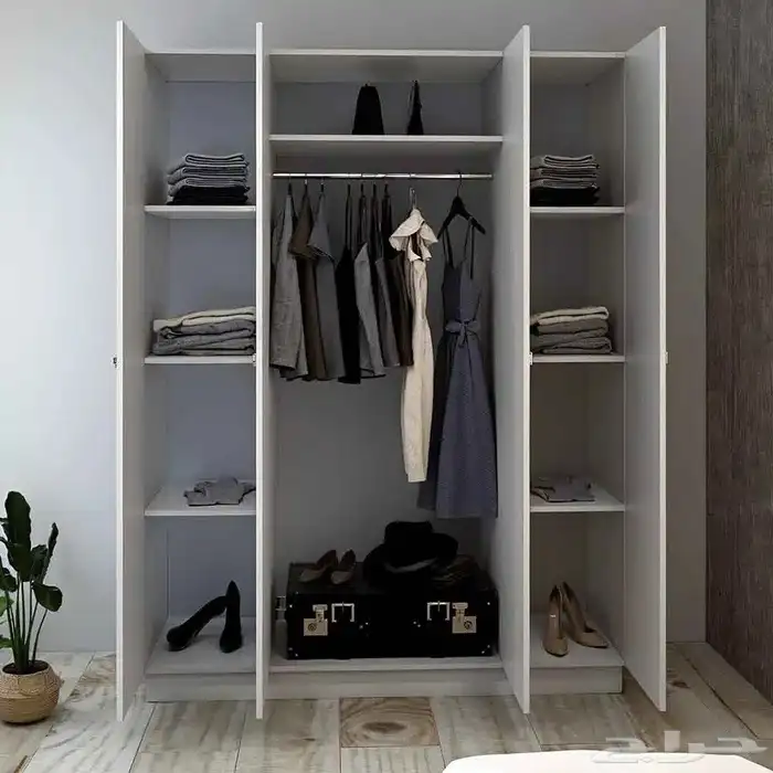 دولاب و خزانة بمرايا لون أبيض 6