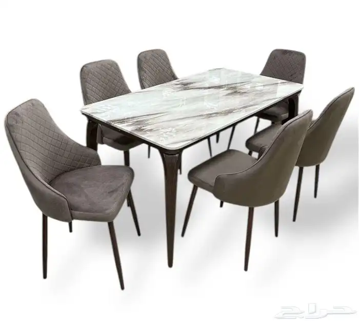 افخم طاولات طعام رخام 4او 6او 8 كراسي جودة ممتازة 10