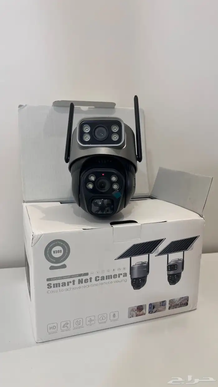 كاميرا مراقبه طاقه شمسيه ب300 ريال مع ذاكره 128قيقا 2