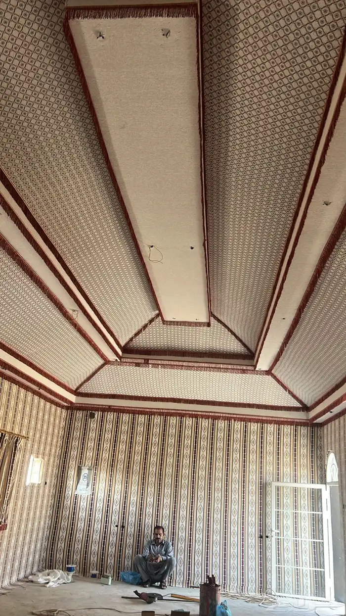 قرميد جمالون بيوت شعر تلبيس قماش 5