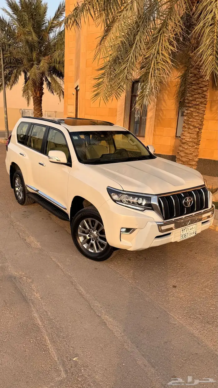 تايوتا برادو 2021 لؤلؤي GXR خليجي 6V إسبير علاق فتحة سقف 6