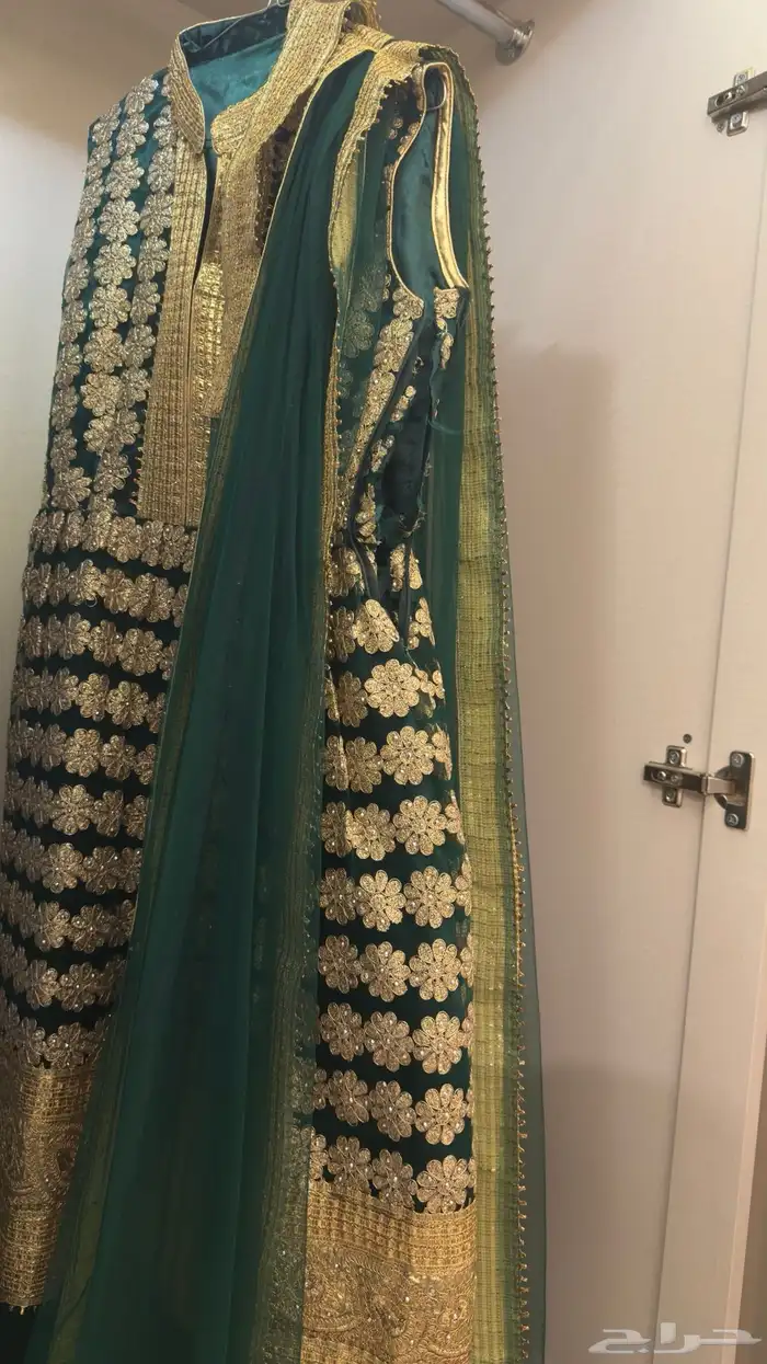 فستان هندي شعبي اخضر 0