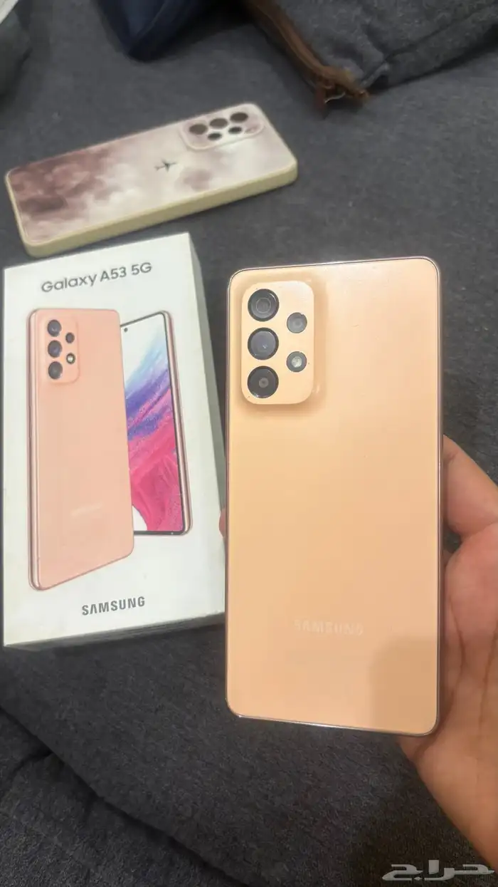 للبيع جلكسي A53 5G 256G الرام 8 لون برتقالي عمر البطارية 98 0