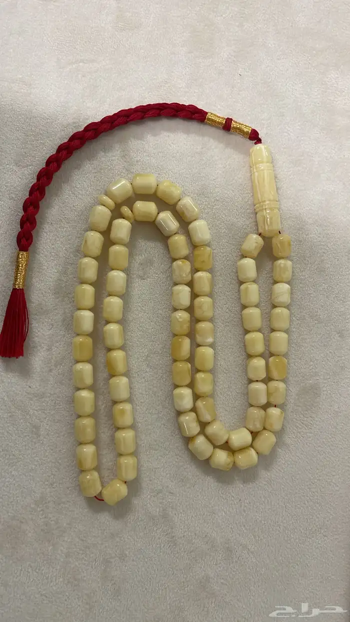 مسباح كهرمان طبيعي ابيض ( صندوقي ) 1