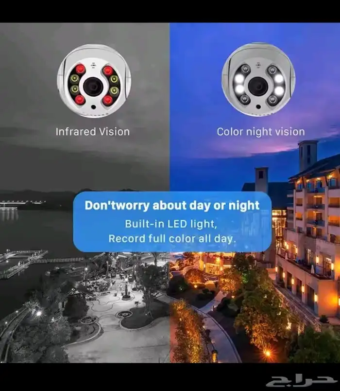 كاميرا مراقبة لاسلكية واي فاي واضحة التصوير بقوة 8 ميغا بكسل 3