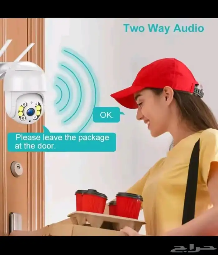 كاميرا مراقبة لاسلكية واي فاي واضحة التصوير بقوة 8 ميغا بكسل 5