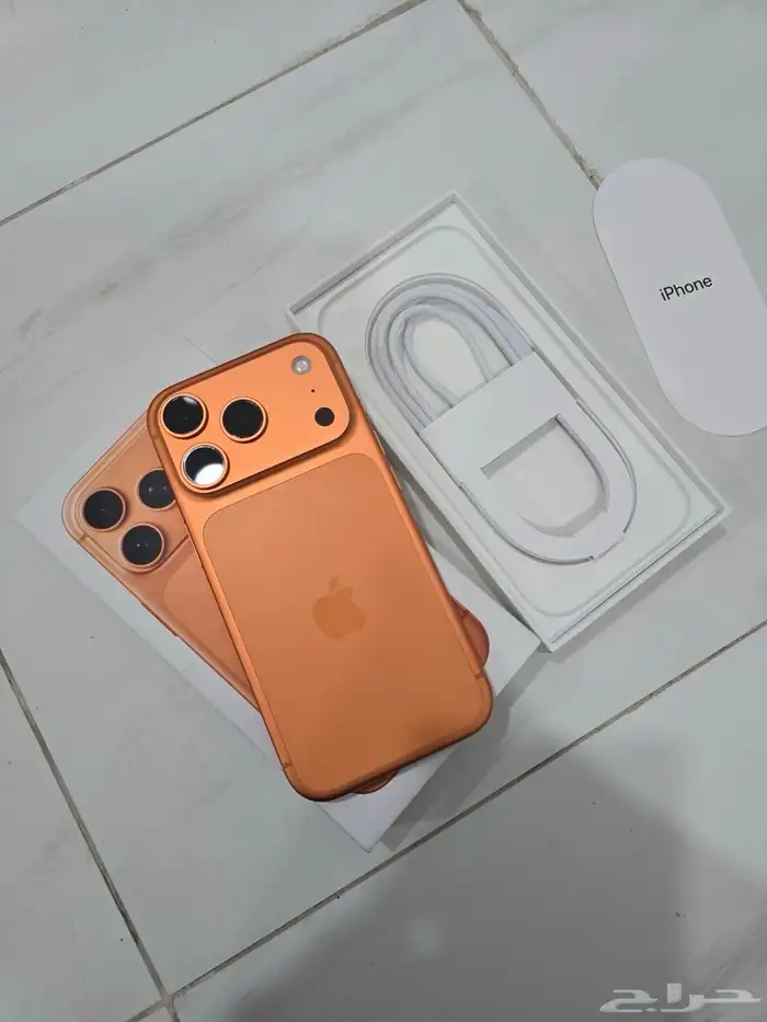 ايفون 17 برو 256Gb لون برتقالي جديد 0
