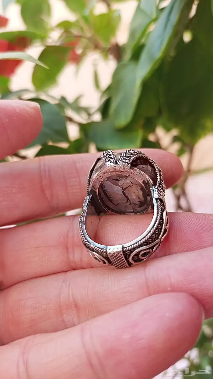 خاتم بحجر الخرايطي اليمني الاصلي حجر راهي جدا صياغة يدوية 3