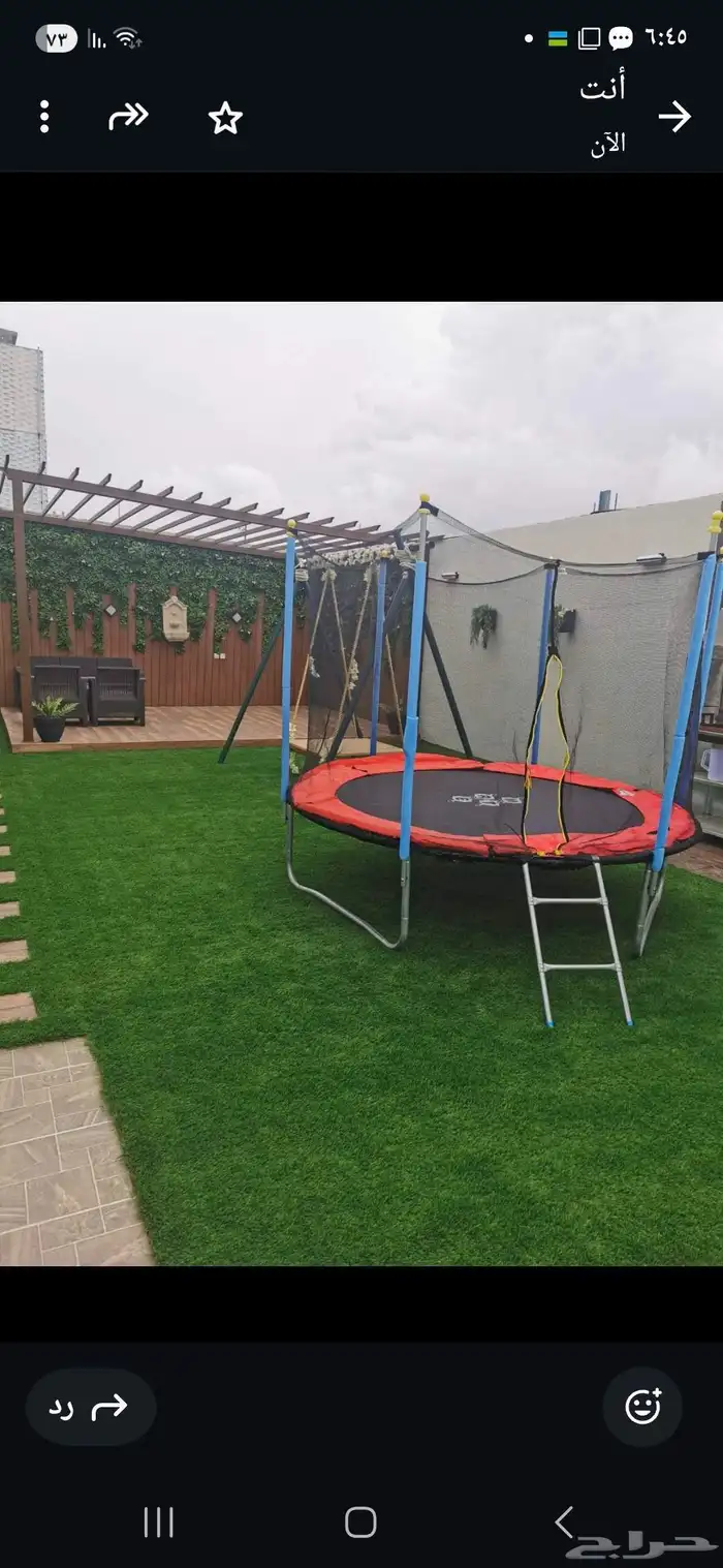 دور للبيع على شارعين قسمين مؤثثة ومجهزه ومسبح مساحة كبيره 6