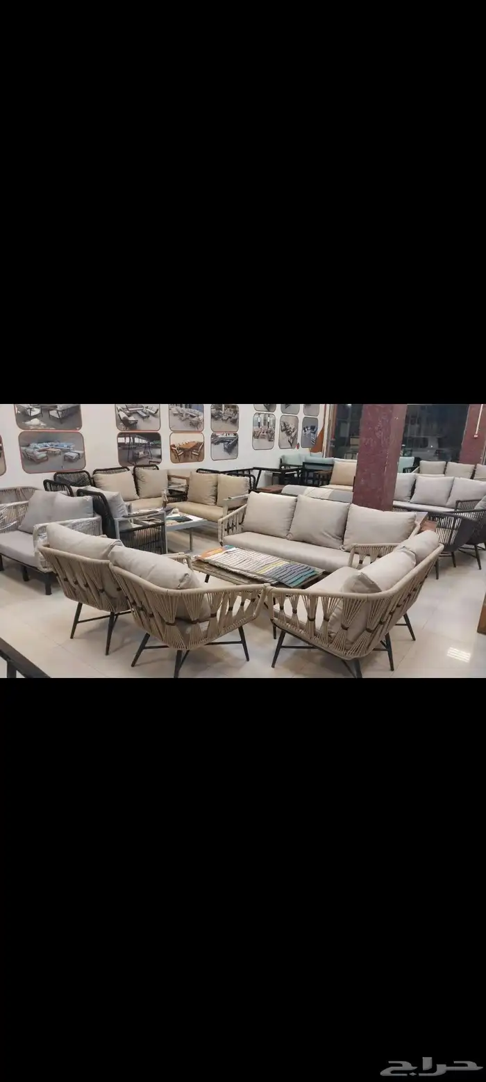 شركه الماس الرقمي للتجاره الأثاث تفصيل جلسات_خارجيه حبال 8