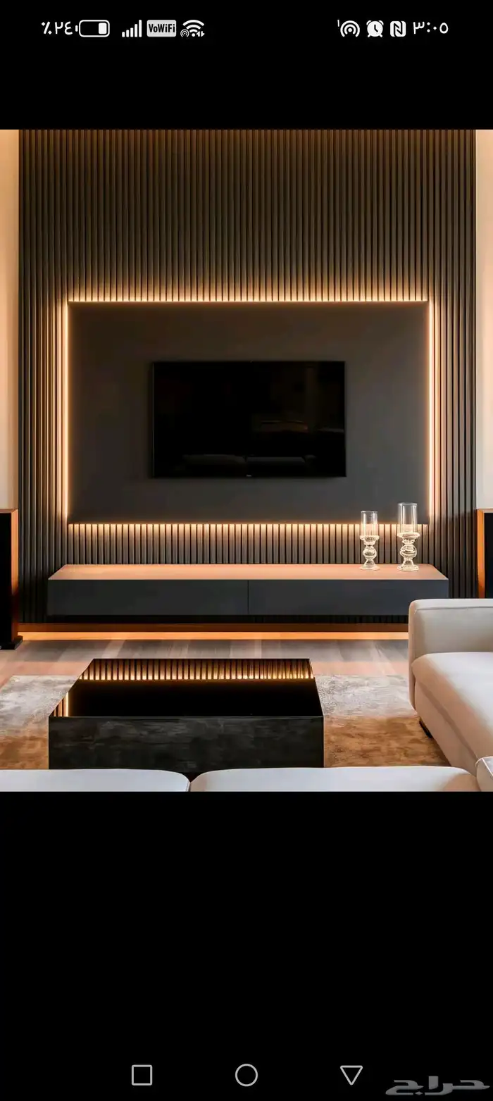 ديكورات داخليه تنسيق مداخل خلفيات شاشه ارضياة باركيه جبس بور 3