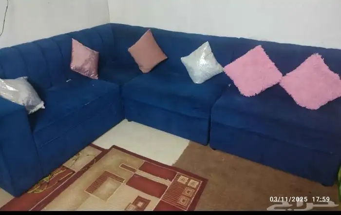 مجلس 5قطع حرف L وتكيف شباك فريون 410 و غساله 6كيلو شارب 0