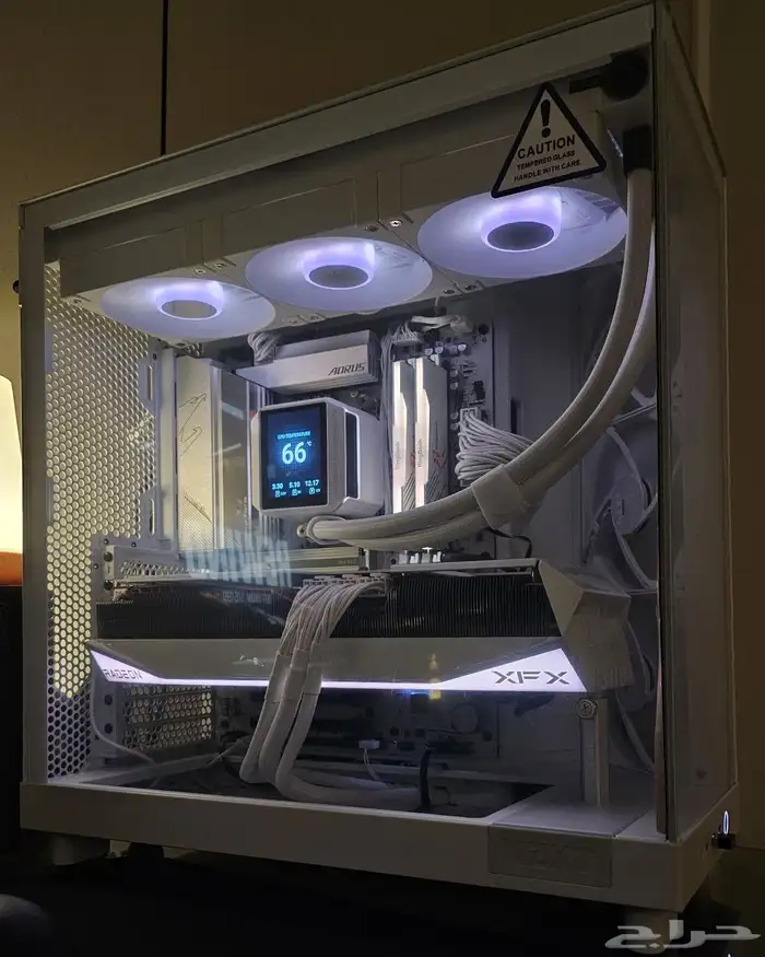 تجميعة جديدة pc جيمرز بلون أبيض قوية كرت 9070xt oc 5