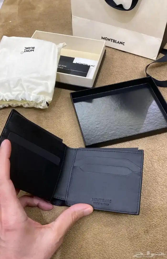 محفظة مونت بلانك اصلي ( مع الفاتورة ) جديده 1