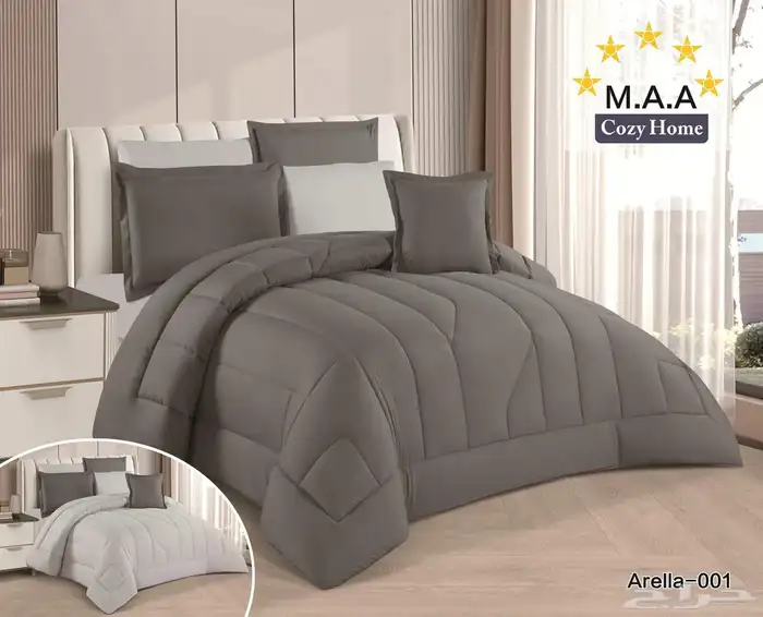 لحاف مايكرو فايبر مقاس كنج وجهين 9