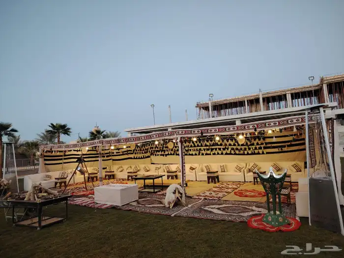 تأجير خيام جلسات شعبيه كراسي طاولات دفايات قهوجين صبابين 5