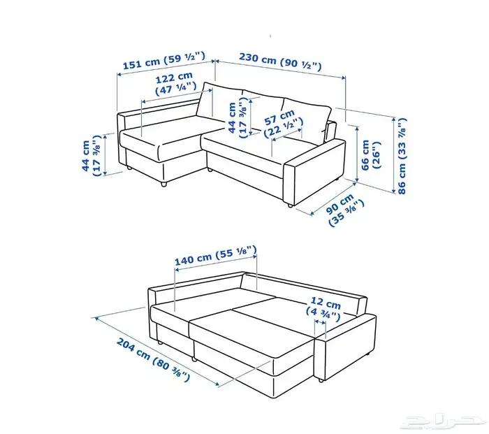 كنب سرير ايكيا للبيع 3