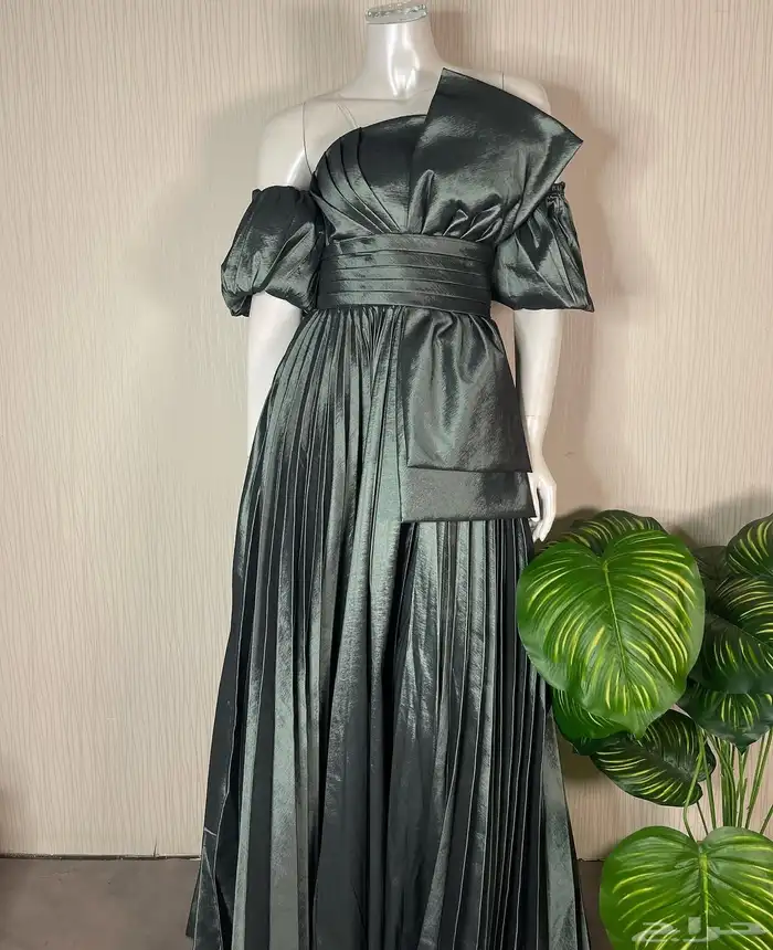 فستان زيتي وموف ووردي للبيععع جديددد 0